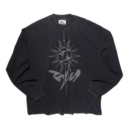 NINE POINT NINE "THE SUN" LS TEE-BLACK