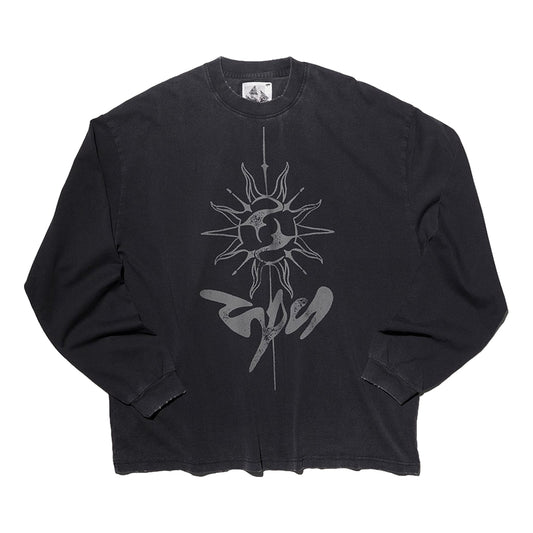 NINE POINT NINE "THE SUN" LS TEE-BLACK