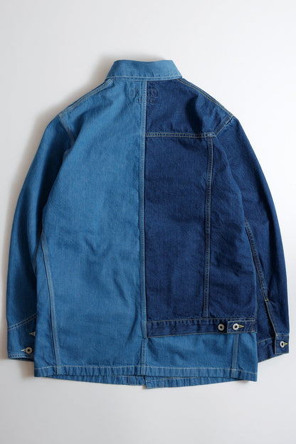 FUNDAMENTAL THIRD JACKET COVERALL 3YR WASH-INDIGO