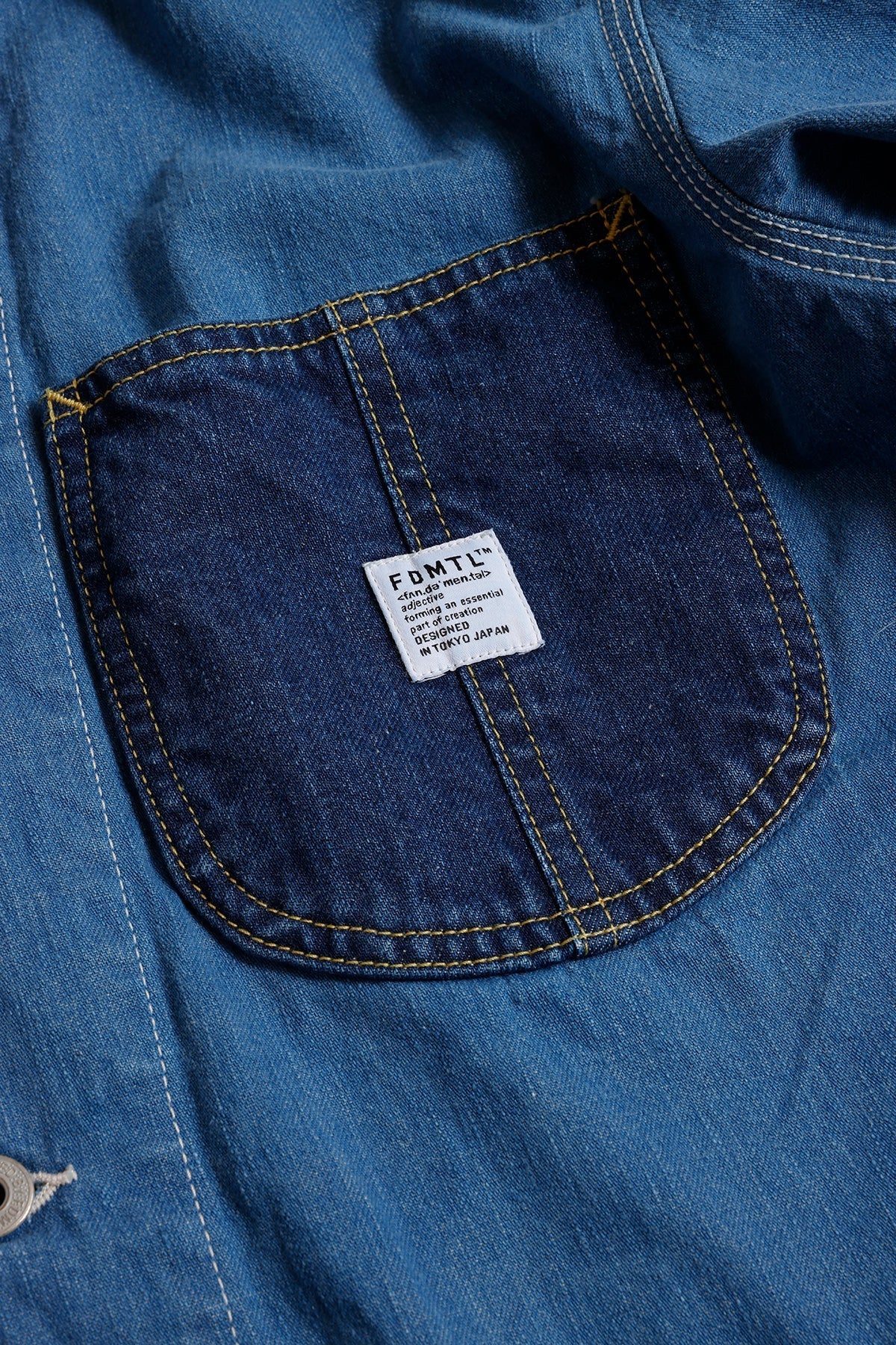 FUNDAMENTAL THIRD JACKET COVERALL 3YR WASH-INDIGO
