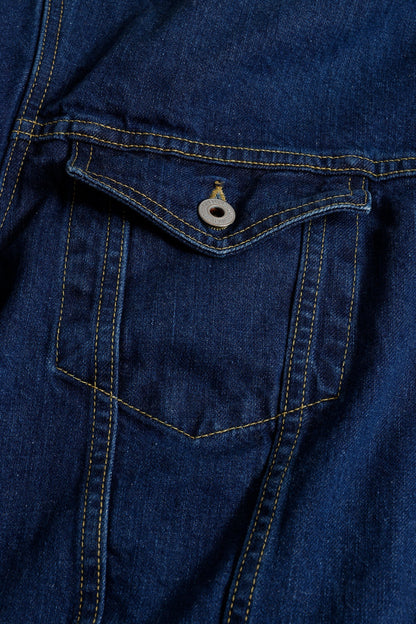 FUNDAMENTAL THIRD JACKET COVERALL 3YR WASH-INDIGO