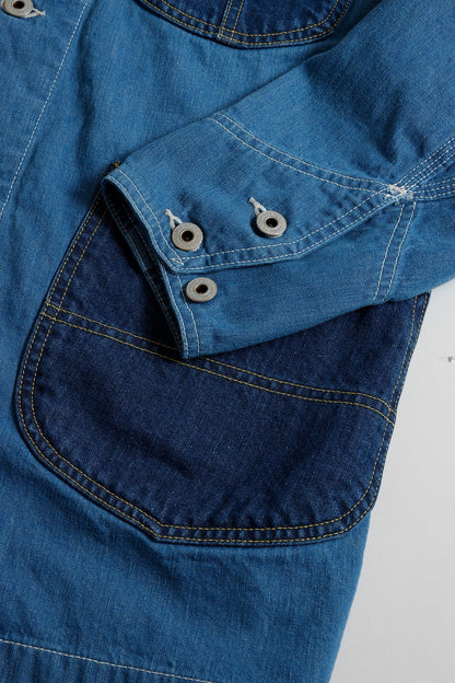 FUNDAMENTAL THIRD JACKET COVERALL 3YR WASH-INDIGO