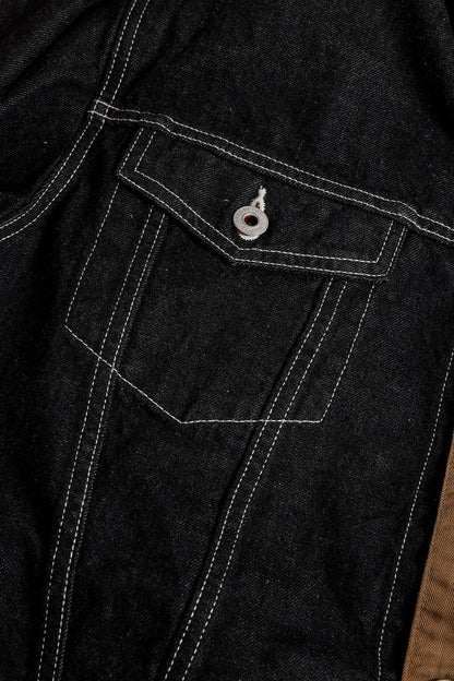 FUNDAMENTAL THIRD JACKET COVERALL RINSE-BROWN