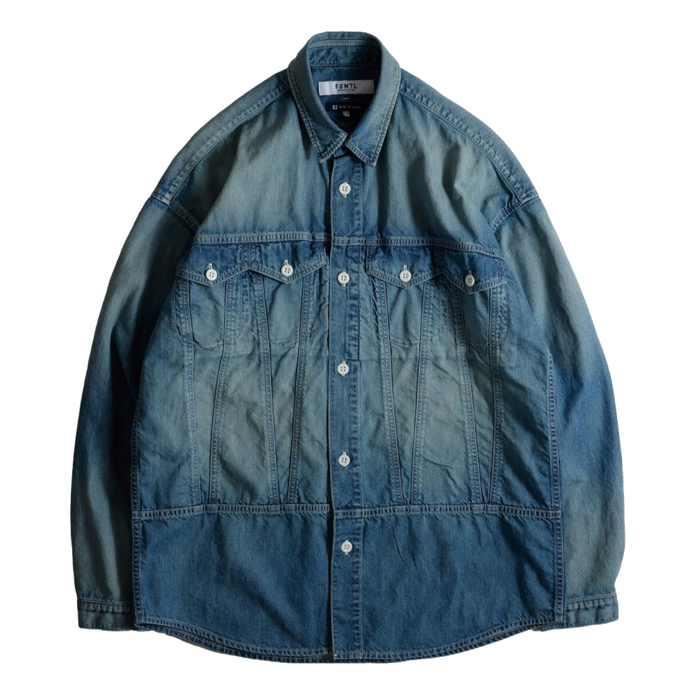 FUNDAMENTAL THIRD THIRD SHIRT 3YR WASH-INDIGO