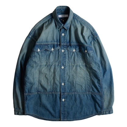 FUNDAMENTAL THIRD THIRD SHIRT 3YR WASH-INDIGO