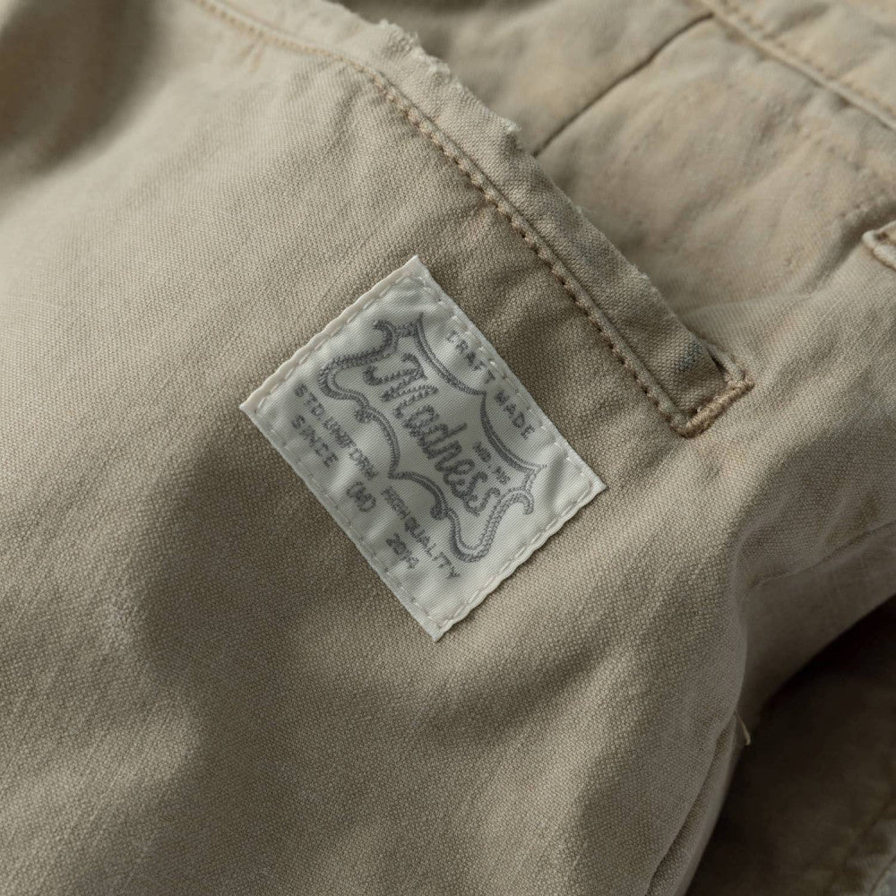 MADNESS THRASHED WORK PANTS (MADE IN JAPAN)-BEIGE