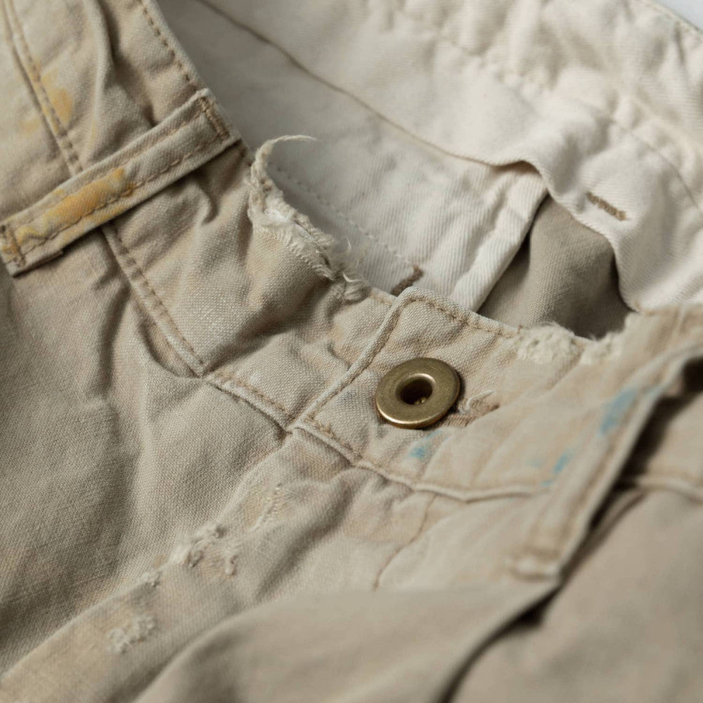 MADNESS THRASHED WORK PANTS (MADE IN JAPAN)-BEIGE