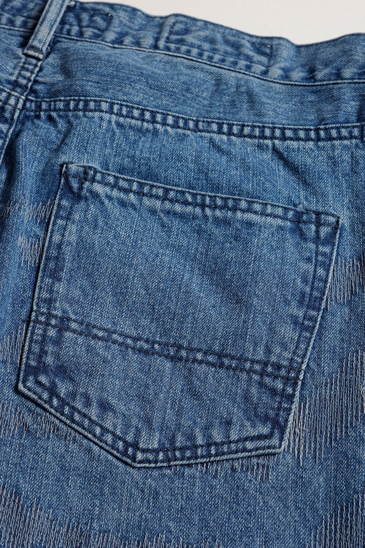 FUNDAMENTAL TIGER SASHIKO PANTS 3YR WASH-INDIGO