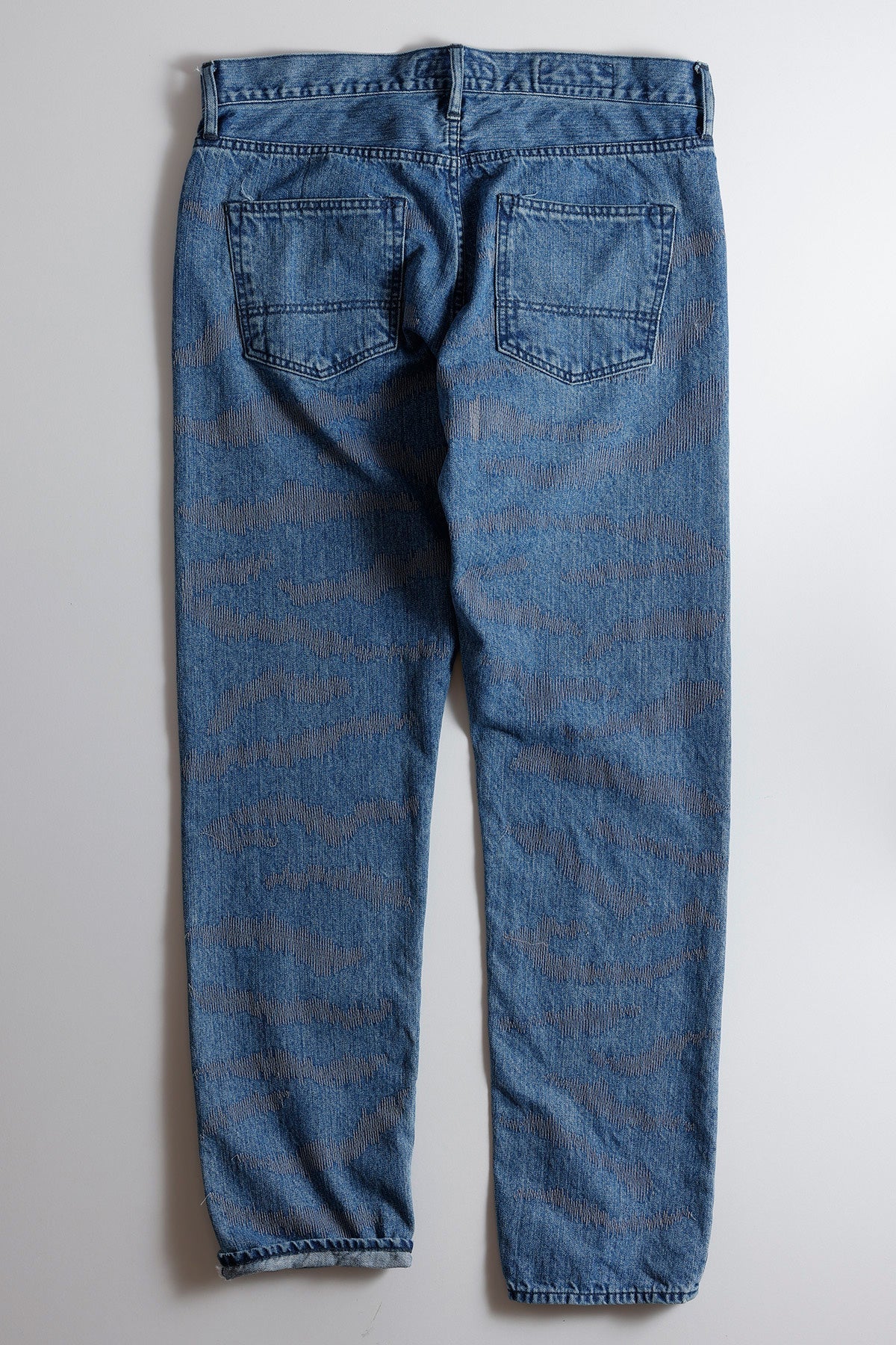 FUNDAMENTAL TIGER SASHIKO PANTS 3YR WASH-INDIGO