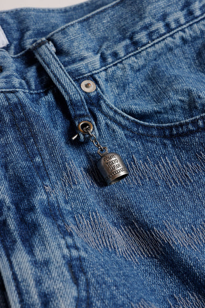 FUNDAMENTAL TIGER SASHIKO PANTS 3YR WASH-INDIGO