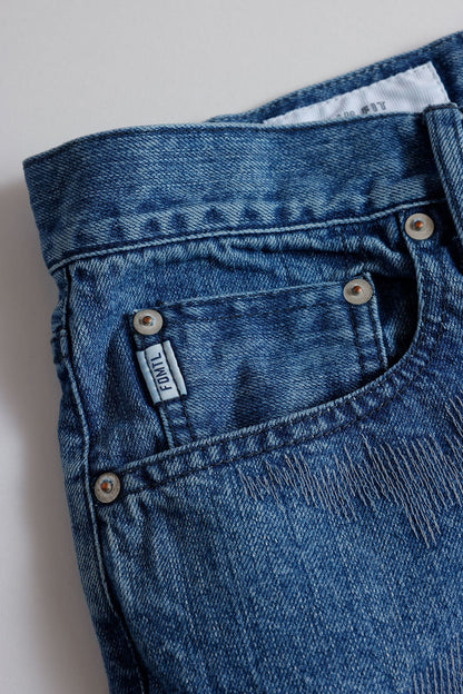 FUNDAMENTAL TIGER SASHIKO PANTS 3YR WASH-INDIGO