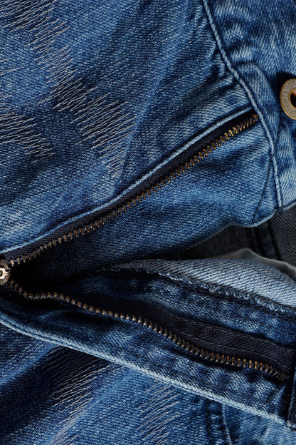 FUNDAMENTAL TIGER SASHIKO PANTS 3YR WASH-INDIGO