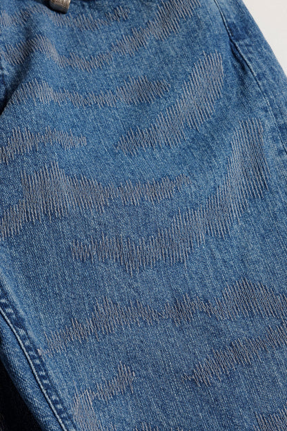 FUNDAMENTAL TIGER SASHIKO PANTS 3YR WASH-INDIGO