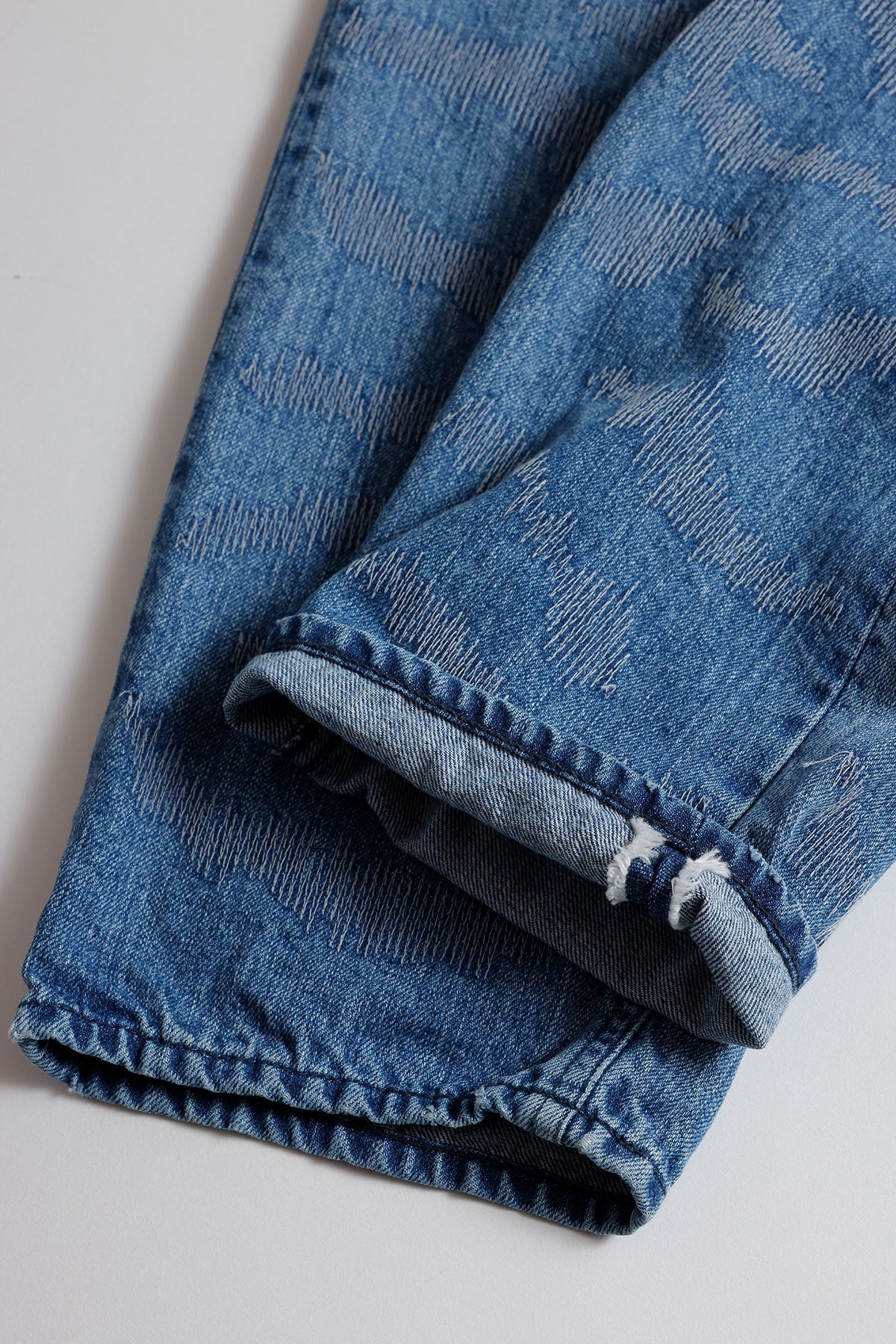 FUNDAMENTAL TIGER SASHIKO PANTS 3YR WASH-INDIGO