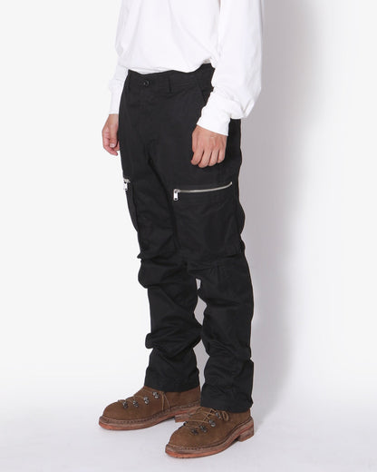 NONNATIVE TROOPER 6P TROUSERS COTTON GABARDINE-BLACK