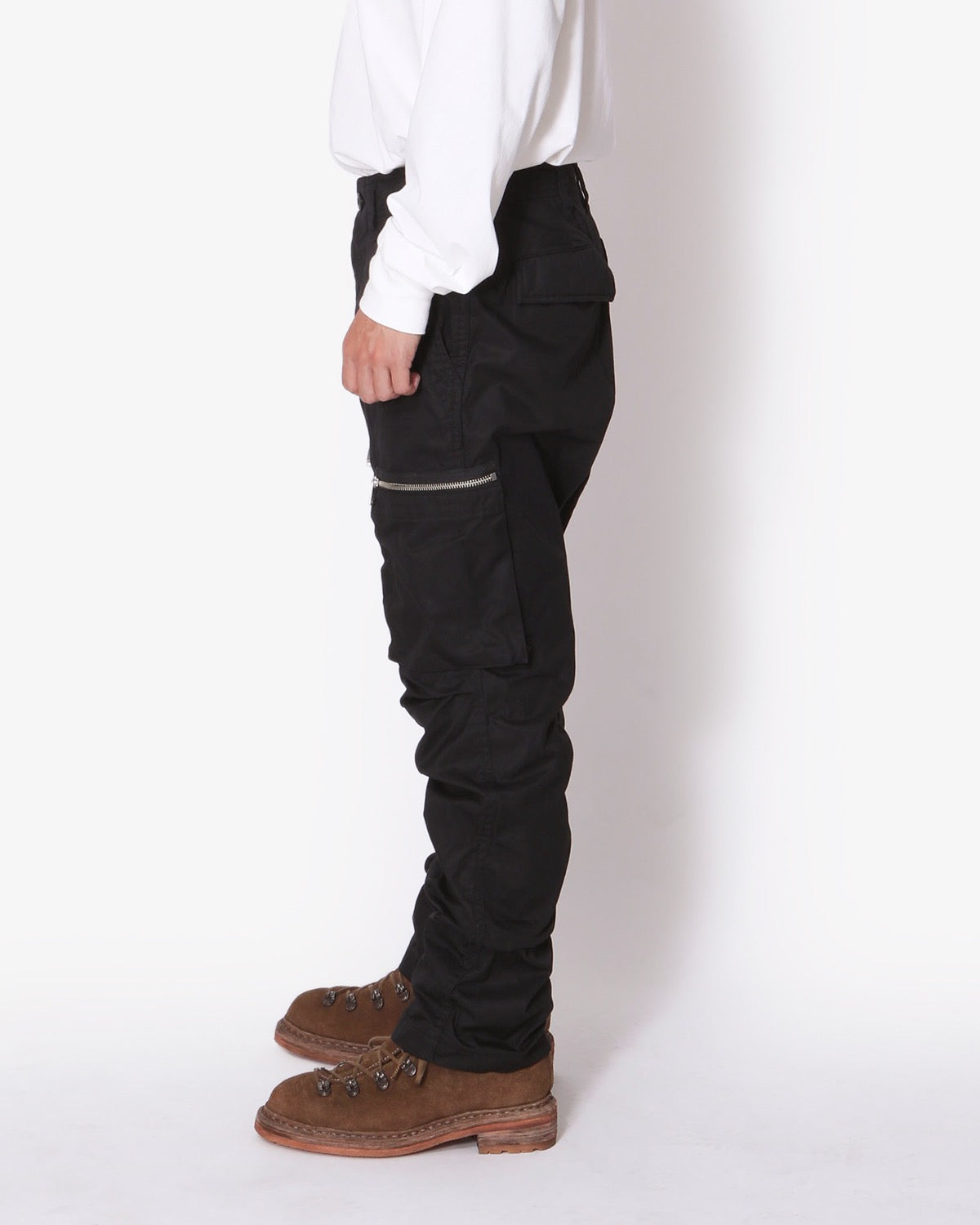 NONNATIVE TROOPER 6P TROUSERS COTTON GABARDINE-BLACK