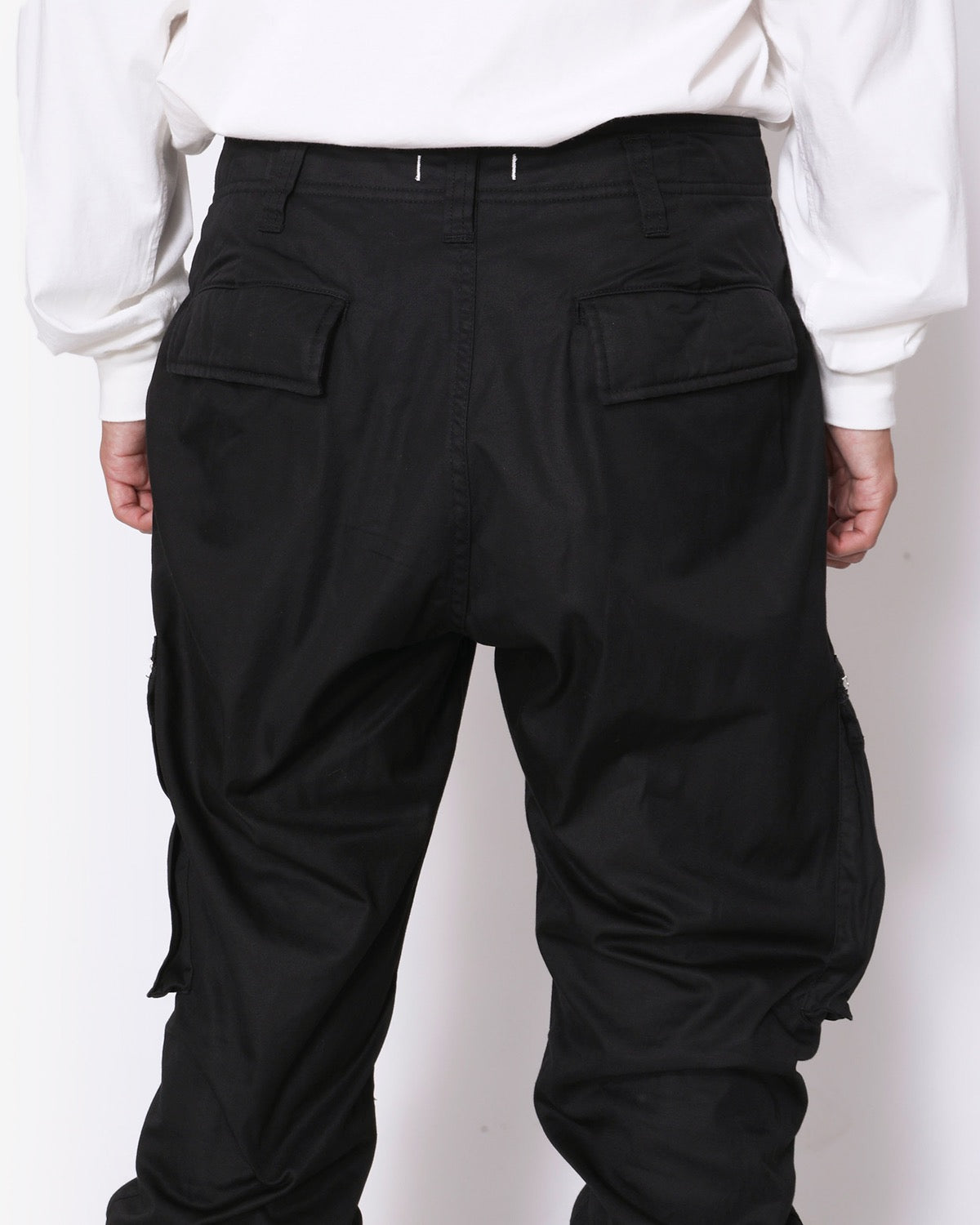 NONNATIVE TROOPER 6P TROUSERS COTTON GABARDINE-BLACK