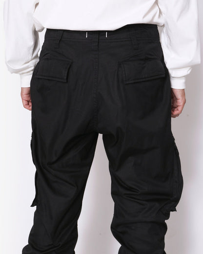 NONNATIVE TROOPER 6P TROUSERS COTTON GABARDINE-BLACK
