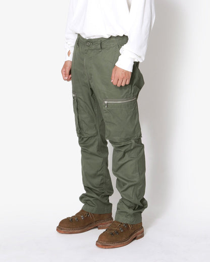 NONNATIVE TROOPER 6P TROUSERS COTTON GABARDINE-OLIVE
