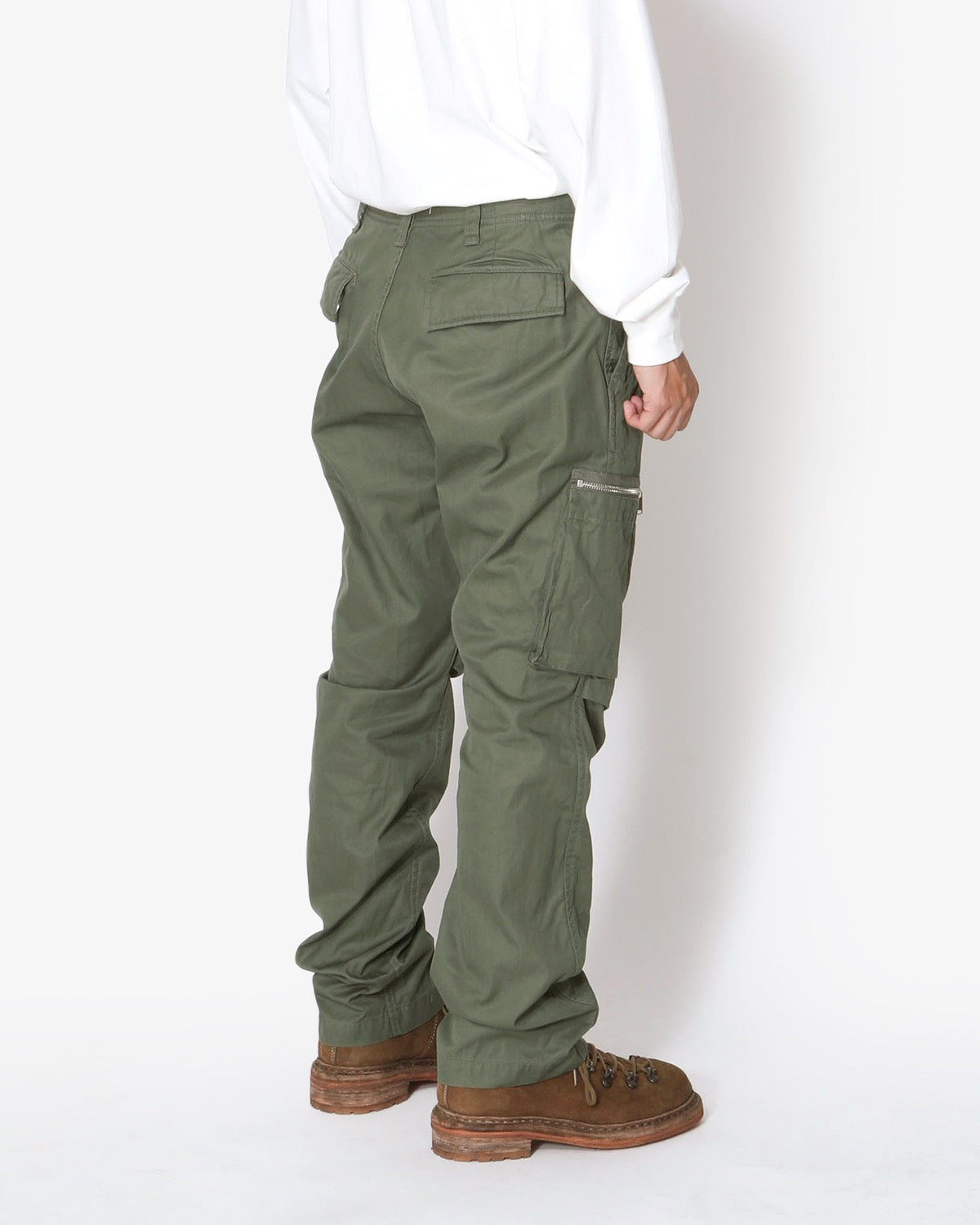 NONNATIVE TROOPER 6P TROUSERS COTTON GABARDINE-OLIVE