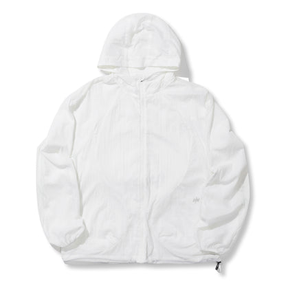 NINE POINT NINE TRUCK WILD 3D POCKET TRANSPARENT JACKET-WHITE