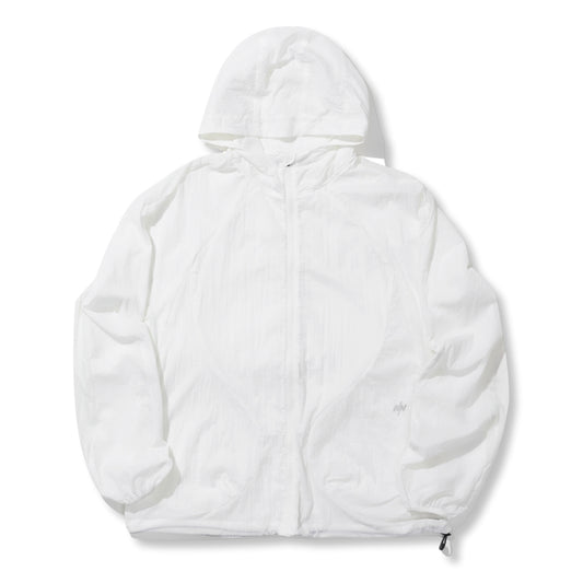 NINE POINT NINE TRUCK WILD 3D POCKET TRANSPARENT JACKET-WHITE