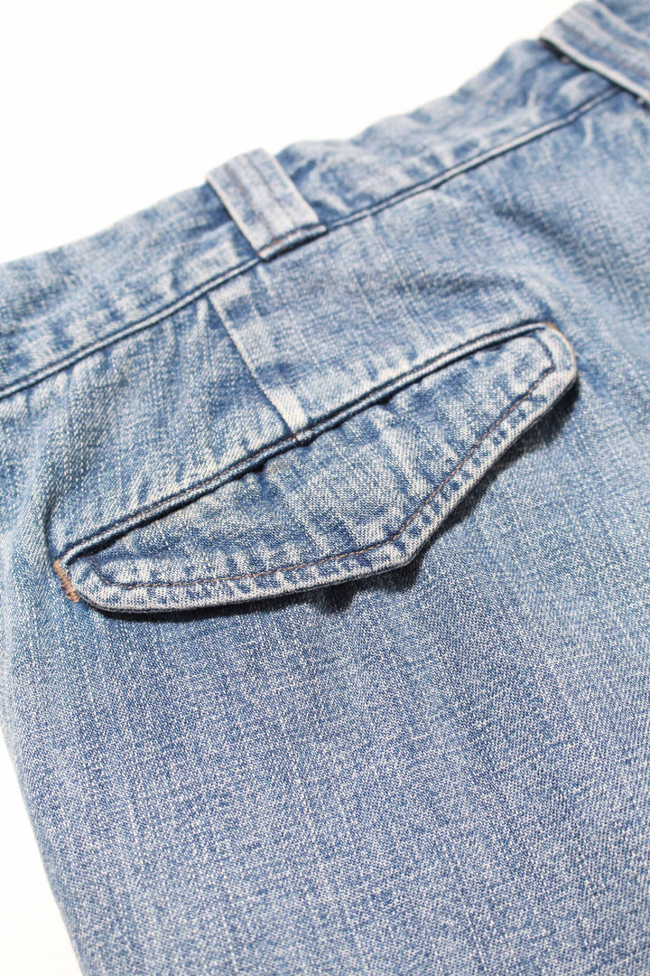 BOWWOW US ARMY DENIM SHORTS AGED-INDIGO