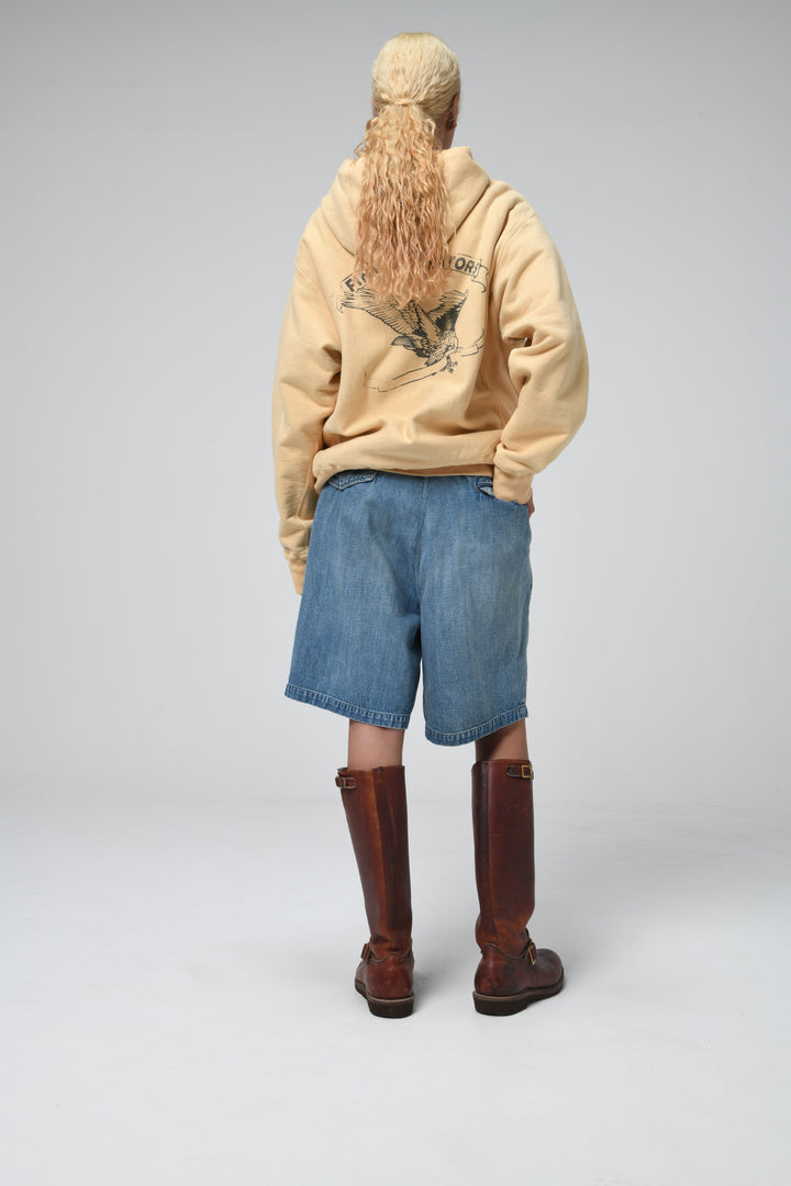 BOWWOW US ARMY DENIM SHORTS AGED-INDIGO