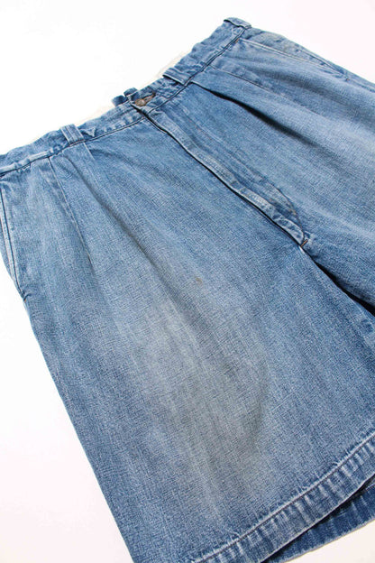 BOWWOW US ARMY DENIM SHORTS AGED-INDIGO