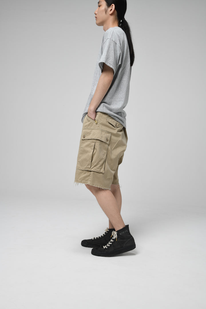 BOWWOW US ARMY MOUTAIN TROOPER SHORTS AGED-BEIGE