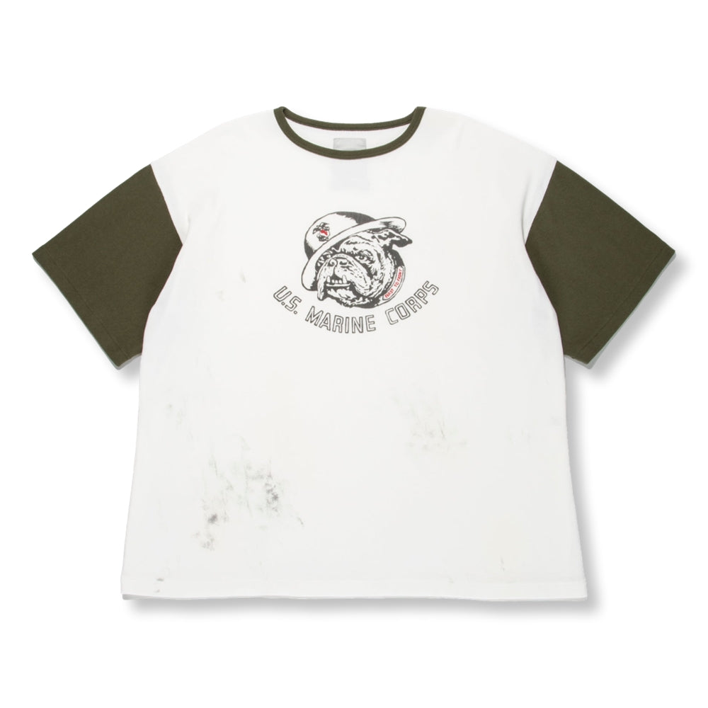 BOWWOW USMC BULLDOG RIBBED SS CS AGING-WHITE