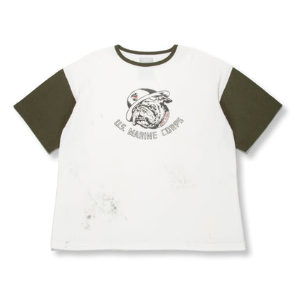 BOWWOW USMC BULLDOG RIBBED SS CS AGING-WHITE