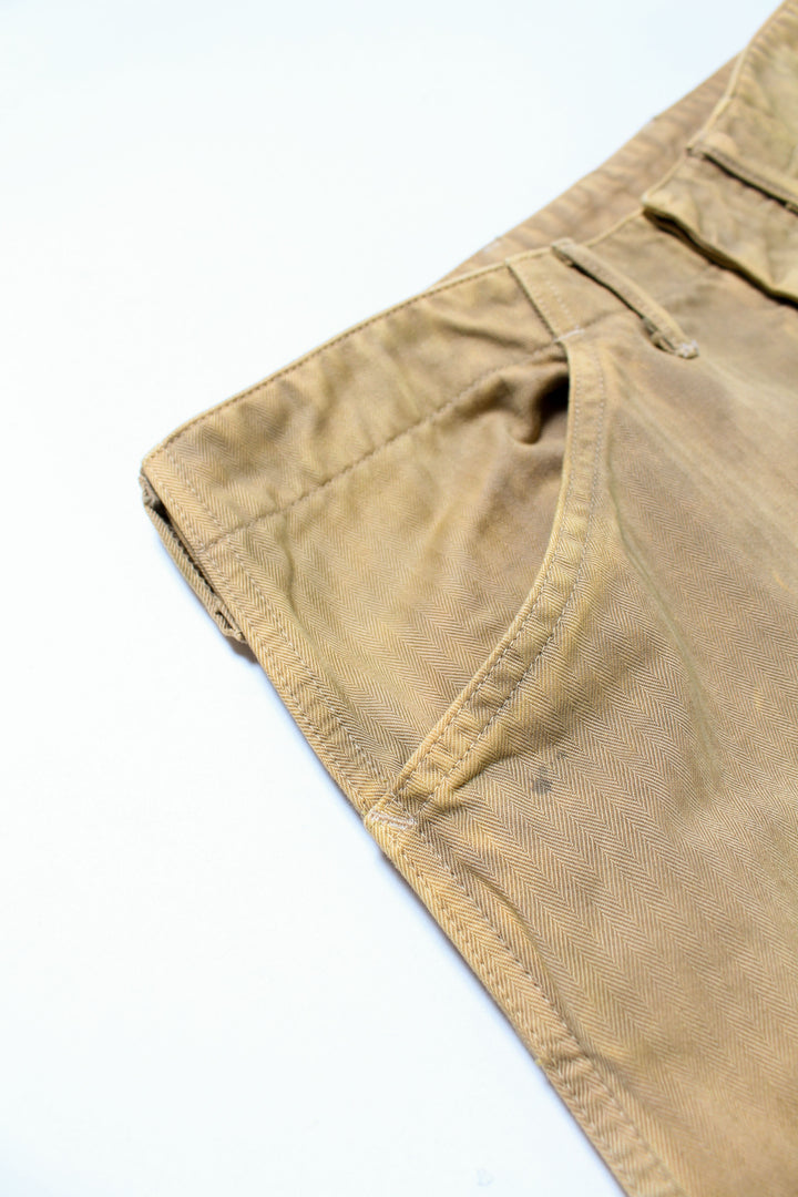 BOWWOW USMC P-41 HBT TROUSERS AGED-OLIVE YELLOW