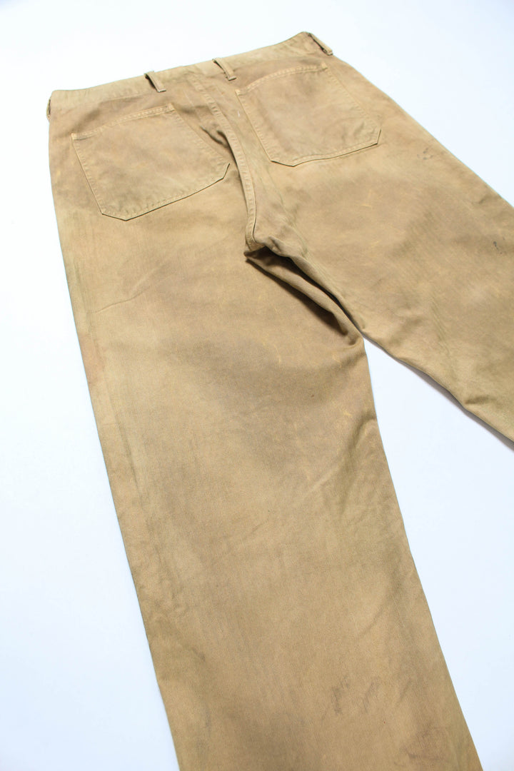 BOWWOW USMC P-41 HBT TROUSERS AGED-OLIVE YELLOW