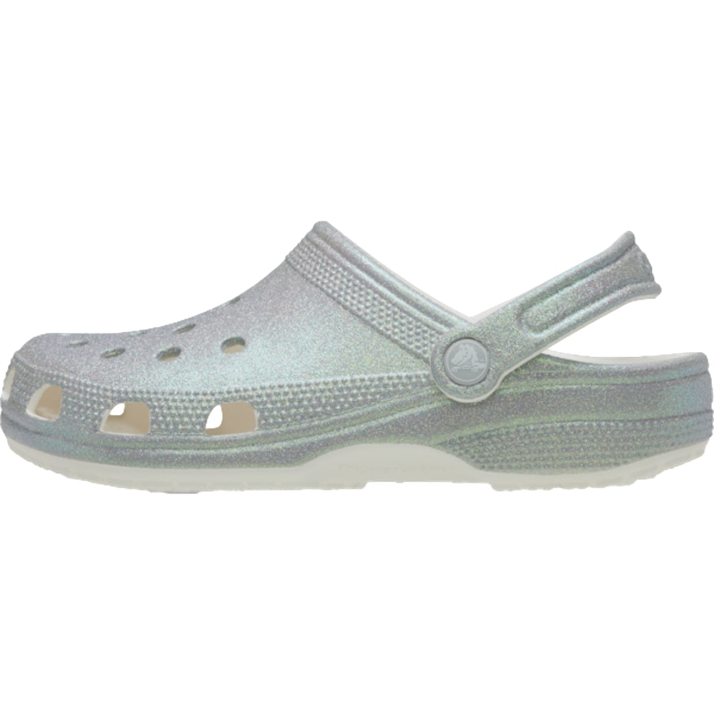 CROCS UNISEX CLASSIC IRIDESCENT GLITTER CG-WHITE