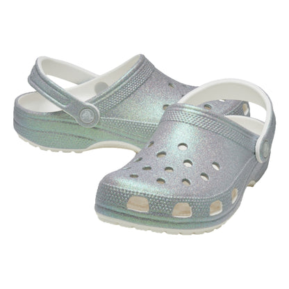 CROCS UNISEX CLASSIC IRIDESCENT GLITTER CG-WHITE