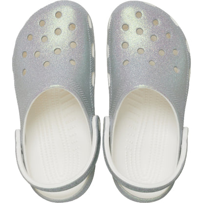 CROCS UNISEX CLASSIC IRIDESCENT GLITTER CG-WHITE