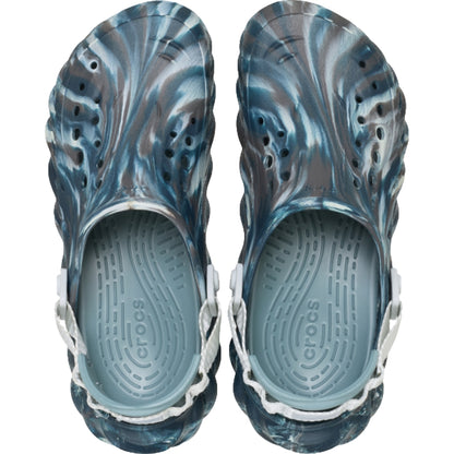 CROCS UNISEX ECHO MARBLED CLOG-BLACK SAND/MULTI