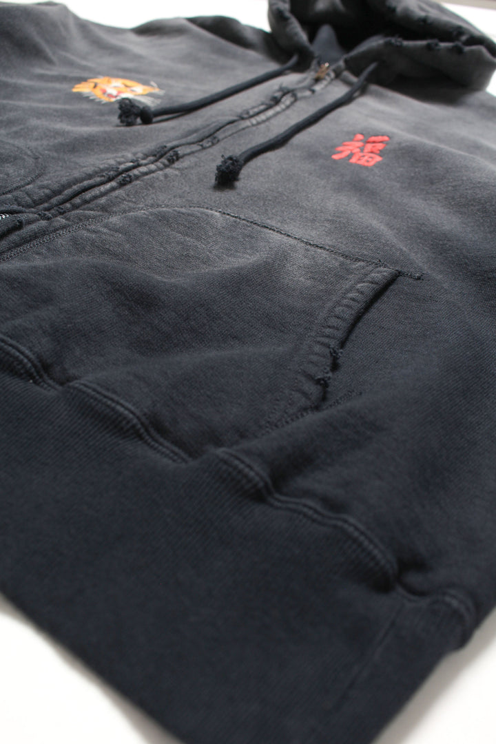 BOWWOW VIETNAM ZIP HOODIE AGED-BLACK