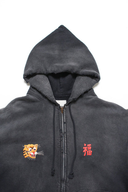 BOWWOW VIETNAM ZIP HOODIE AGED-BLACK