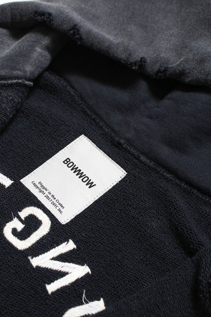 BOWWOW VIETNAM ZIP HOODIE AGED-BLACK