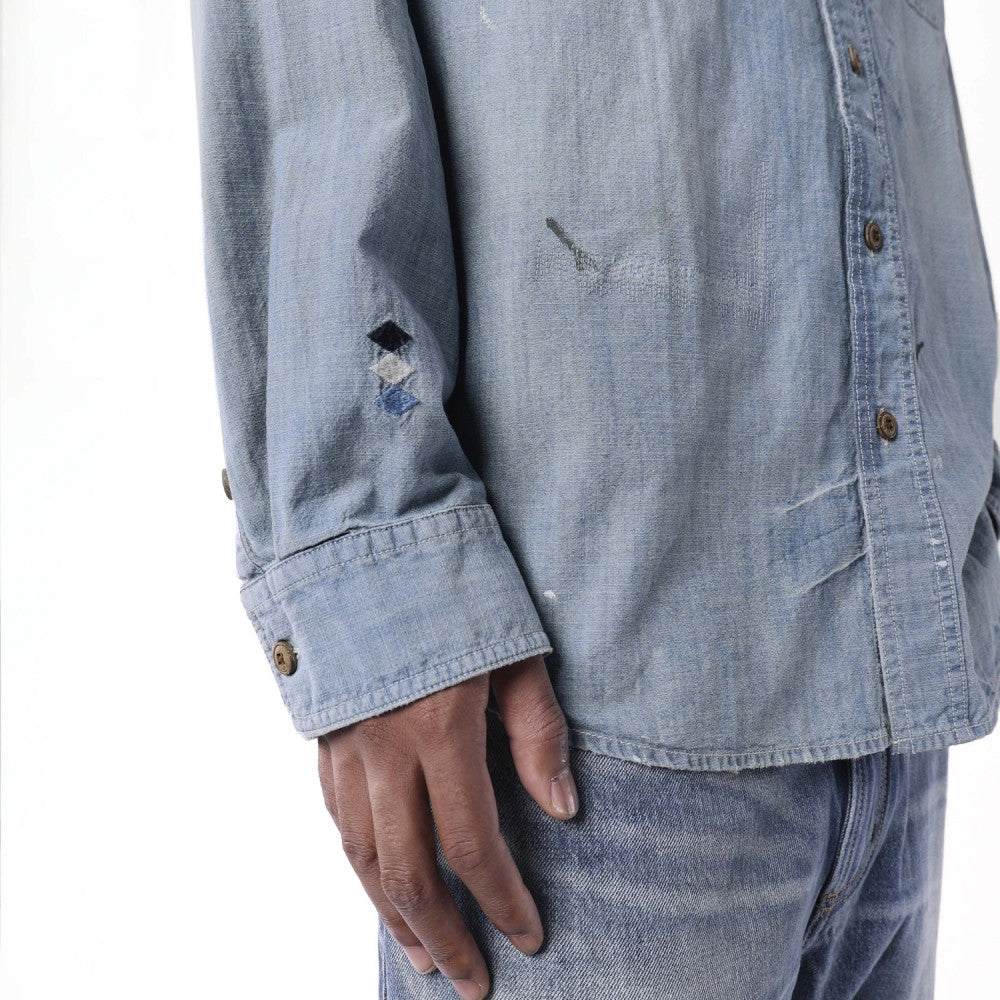 MADNESS VTG CHAMBRA BUTTONS SHIRT-INDIGO