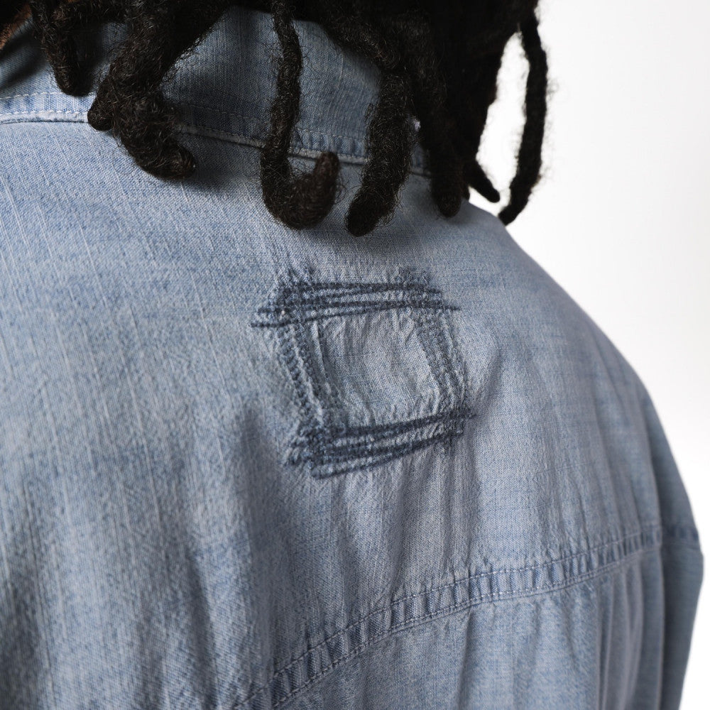 MADNESS VTG CHAMBRA BUTTONS SHIRT-INDIGO