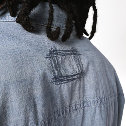 MADNESS VTG CHAMBRA BUTTONS SHIRT-INDIGO