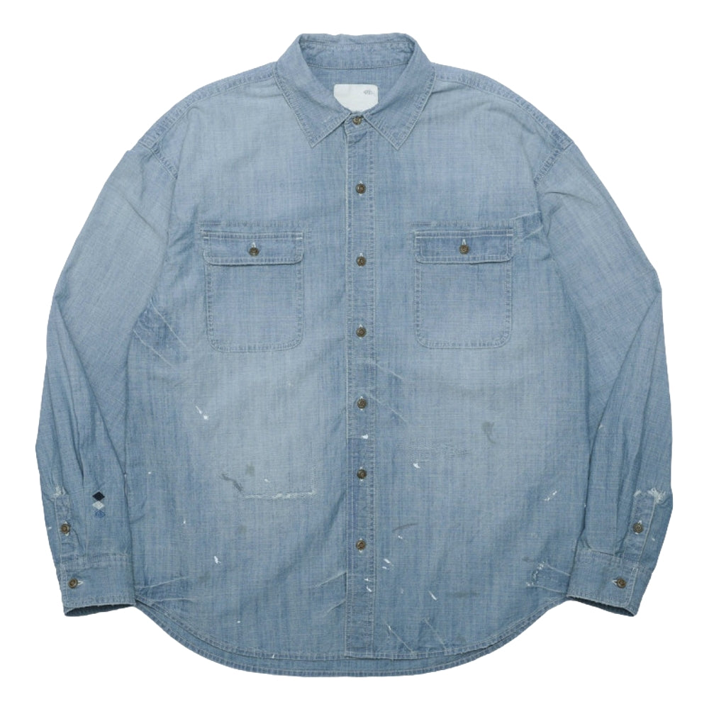 MADNESS VTG CHAMBRA BUTTONS SHIRT-INDIGO