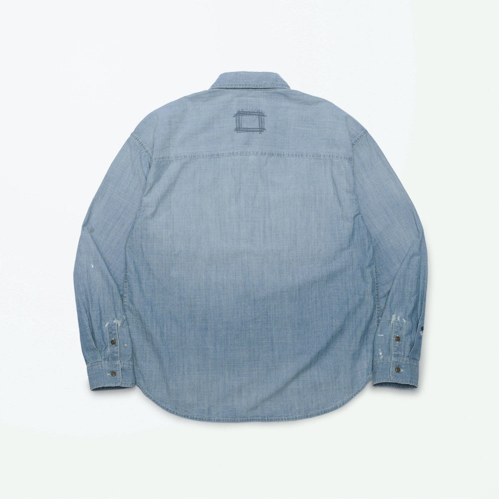 MADNESS VTG CHAMBRA BUTTONS SHIRT-INDIGO
