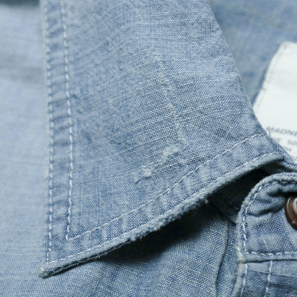 MADNESS VTG CHAMBRA BUTTONS SHIRT-INDIGO