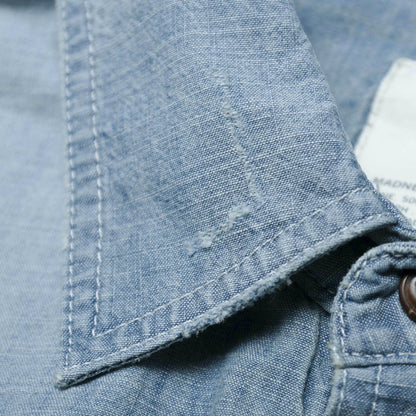 MADNESS VTG CHAMBRA BUTTONS SHIRT-INDIGO