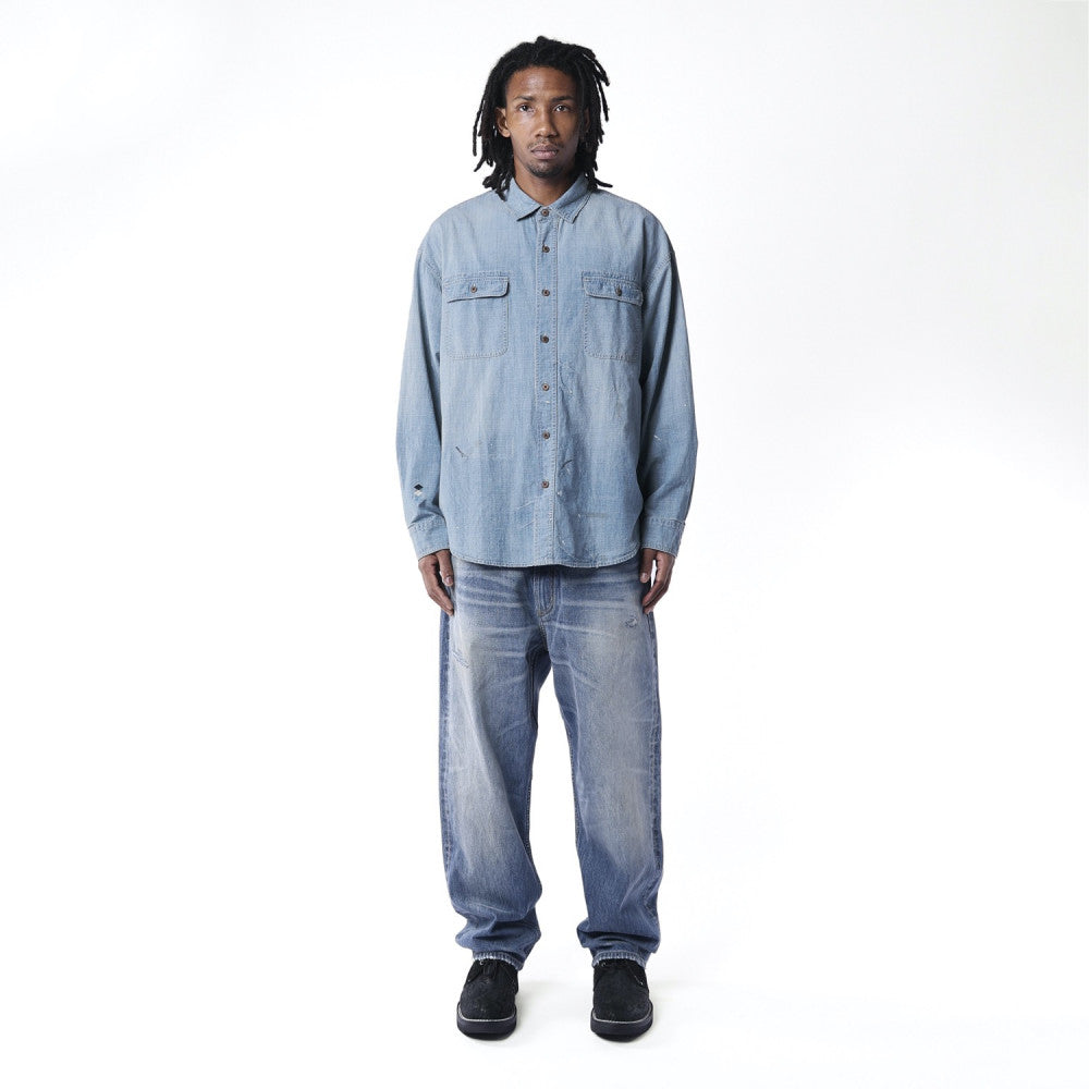 MADNESS VTG CHAMBRA BUTTONS SHIRT-INDIGO