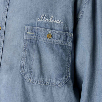 MADNESS VTG CHAMBRAY BD SHIRT (MADE IN JAPAN)-INDIGO